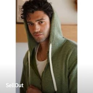 Feat Unisex  XL Blanket Blend Iguana Green Full Zip Hoodie -NWT